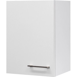 Weißer Flex-Well Hängeschrank Joelina, 40 cm breit, mit Edelstahlgriff für die Küche.