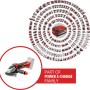 Einhell Akku-Winkelschleifer TE-AG 18/115 Li Solo mit Power X-Change Akku und Werkzeugen der Familie.