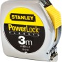 Stanley Bandmaß Powerlock, 3 m, Metallgehäuse, gelb-schwarz, einziehbares Rollband.