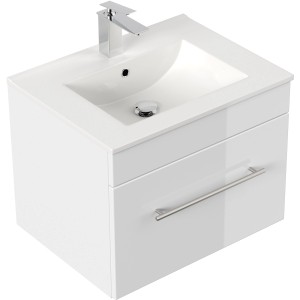 Posseik Waschplatz Viva 60 cm Weiß Hochglanz