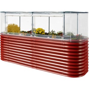 Vitavia Hochbeet Basic mit Abdeckung, 95x78x238cm, zum Schutz vor Schädlingen und Niederschlag.