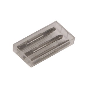 LUX Gewindebohrer Set Stahl M5 Comfort im transparenten Kunststoffkasten.