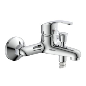 Schütte Wannenarmatur Sirani Chrom, elegante Badarmatur für die Wanne mit Brauseanschluss.