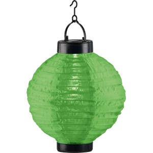 Grüne LED-Solarleuchte Lampion zur Deko für Garten, Balkon oder Terrasse.