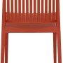 Siena Garden Lane Stapelstuhl in Brick, Gartenstuhl aus Kunststoff mit Lattenmuster.