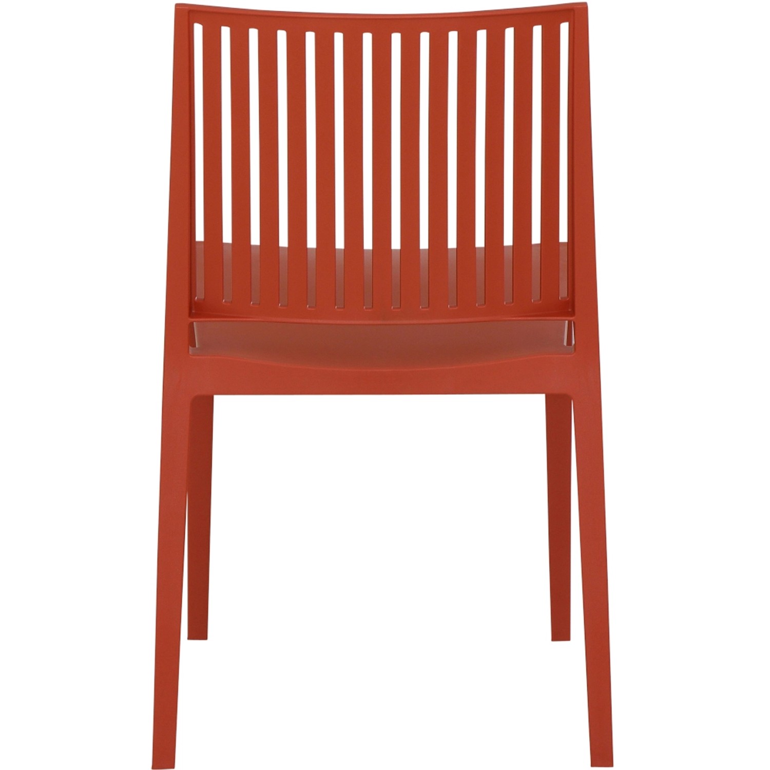 Siena Garden Lane Stapelstuhl in Brick, Gartenstuhl aus Kunststoff mit Lattenmuster.