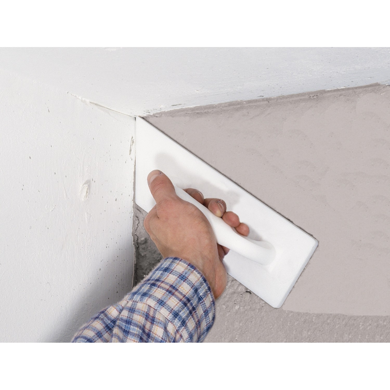 LUX Reibebrett Kunststoff zum Auftragen von Putz in Ecken, 80x260mm.