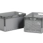 Graue Eurobox-System Box (60x40x32 cm) mit Vollwand und Lochwand, Aufbewahrungsboxen.