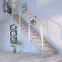 Treppe Kos 15 Stufen Eiche Geölt 107 cm Design-Geländer Grau FSC®_8