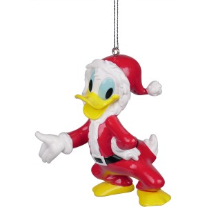 3D Disney Weihnachtsanhänger: Donald Duck als Weihnachtsmann Figur für den Baum.