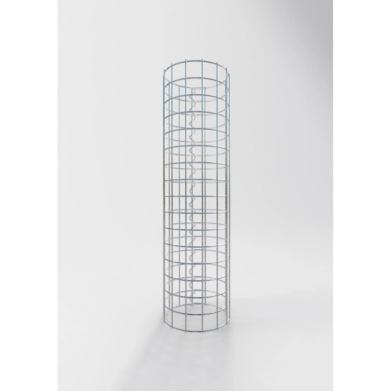 Runde Gabiona Gabionen-Säule, Ø 22 cm x 80 cm, Maschen 5x5 cm, für Gartengestaltung.