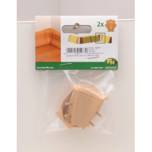 FN Neuhofer Inneneck Sockelleiste FU147H Eiche Hell, 2 Stück aus Kunststoff.