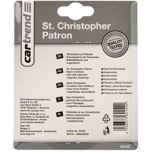 Cartrend Christophorus Plakette, Schutzsymbol für Autofahrer, Ø 5,5 cm.