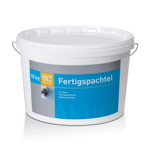 Eimer Fertigspachtel Weiß, 15 kg, gebrauchsfertig für Wand- und Deckenarbeiten.