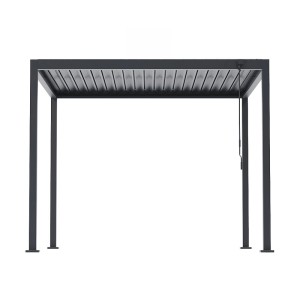 MWH Pergola Origin 88 Anthrazit 3x3m mit verstellbarem Lamellendach für Garten & Terrasse.