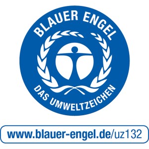 Blauer Engel Umweltzeichen für Ursa Glasswool Trennwandfilz: Emissionsarm und umweltfreundlich.