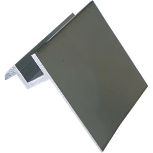Absaar Solar Endklemme, silbernes Aluminiumprofil zur Befestigung von Solarmodulen.