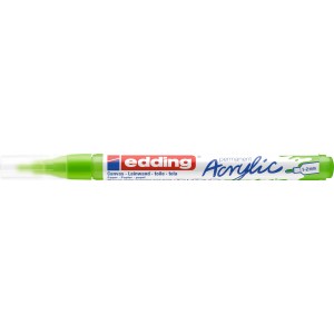 Edding 5300 Acrylmarker in Gelbgrün, feine Spitze für Leinwand und Papier.