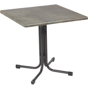 Rechteckiger Acamp Klapptisch piazza in Anthrazit-Cemento, 70x70 cm, ideal für Balkon und Garten.