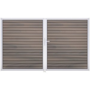 GroJa Steckzaun-Tor Solid-Rhombus 2-flg. EV1 DIN Rechts Bi-Color Co-Extrudiert