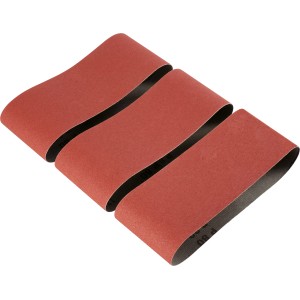 3er-Pack LUX Schleifbänder Classic, 100x560mm, K80, für Bandschleifer.