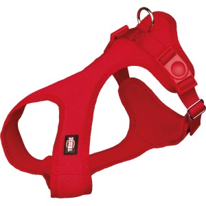 Rotes Trixie Touren-Geschirr Comfort Soft für Hunde, Größe S (33-50 cm).