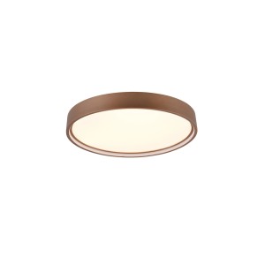 Runde Trio LED-Deckenleuchte Doha in Coffee, Ø 45 cm. Moderne Deckenlampe für Wohnräume.