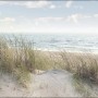 Dekopanel mit Ostsee-Motiv: Düne mit Strandhafer und Blick aufs Meer. Maritime Wanddeko für Ihr Zuhause.