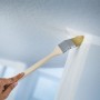 LUX Eckenpinsel 50 mm im Einsatz: Streichen von Ecken mit Dispersionsfarbe.