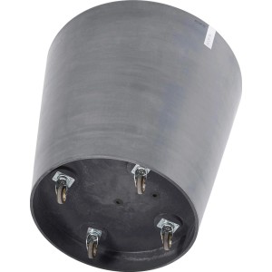 Ecopots Amsterdam Pflanztopf Grau Ø 80cm mit Rollen, für Innen- und Außenbereiche.