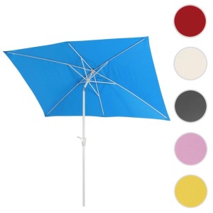 Blauer, rechteckiger MCW Sonnenschirm Castellammare, neigbar, mit Farbauswahl.