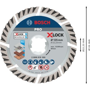 Bosch X-Lock Diamanttrennscheibe Standard for Universal Ø 125 mm