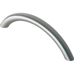Gebogener Möbelgriff 903 aus Edelstahl, gebürstet, für Schränke und Schubladen.