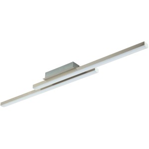 Moderne, 2-flammige LED-Deckenleuchte Fraioli-Z von Eglo in Nickel matt und Weiß.