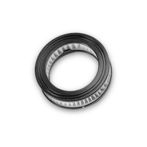 Einhell Filter für Stielstaubsauger Staubbehälter, runder Faltenfilter mit schwarzem Rahmen.