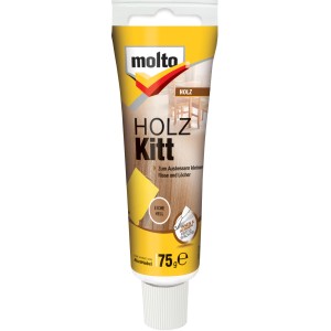 Molto Holz Kitt Eiche Hell, 75g Tube für Reparaturen im Innen- und Außenbereich.