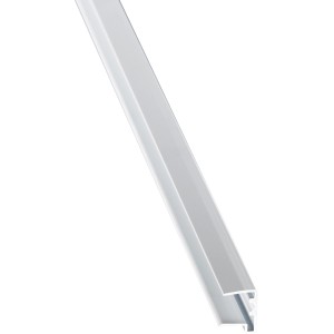 Weißes Alu-U-Profil mit Tropfnase, 98 cm lang, für Kunststoffbedachung.