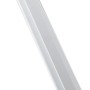 Weißes Alu-U-Profil mit Tropfnase, 98 cm lang, für Kunststoffbedachung.