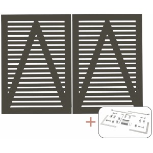 Plus Holz Doppeltor Tokyo Nadelholz Umbragrau 200 cm x 140 cm