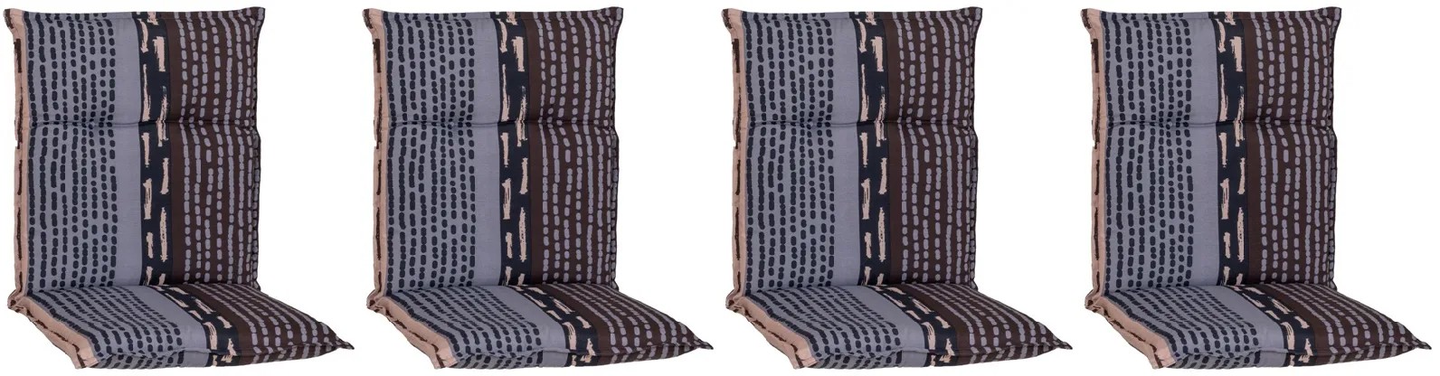 Beo Niedriglehner Auflage 4er Set – 100x52 Cm, 7 Cm Dick, Grün, Waschbar, UV-beständig