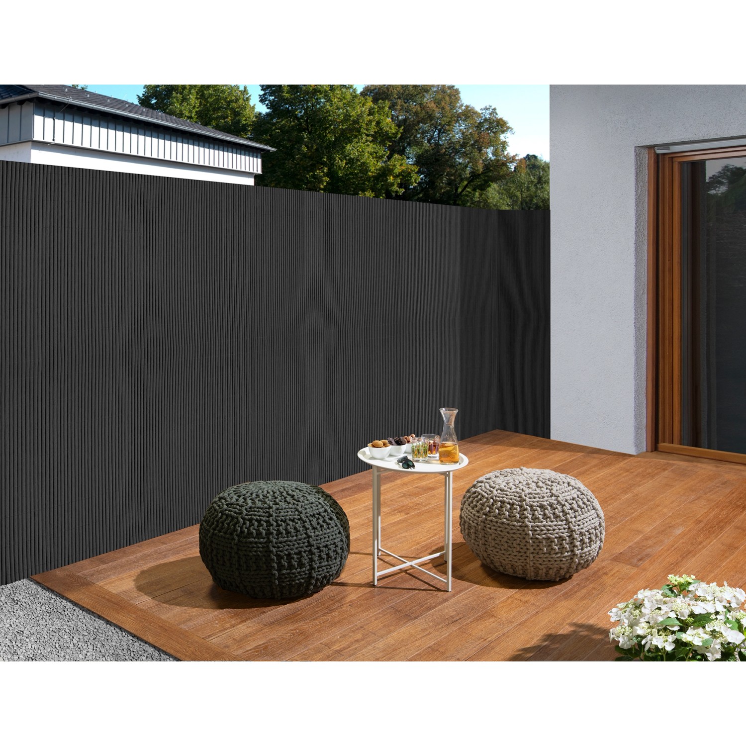 Floraworld Sichtschutz Premium Plus 180 cm x 300 cm Anthrazit_3