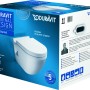 Duravit Wand WC Set Starck 3, weiß, mit Absenkautomatik, abgebildet im Karton.