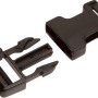 Schwarze Conacord Patentschnalle aus Kunststoff, 68 mm lang, für Spanngurte.