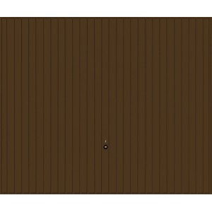 Hörmann Schwingtor Berry, Terrabraun, senkrecht gesickt, Garagentor