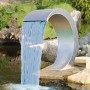 Ubbink Mamba Wasserfall aus Edelstahl im Gartenteich, Teichdeko.