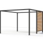 Siena Garden Pergola mit Sichtblende Schattenmanufaktur, Holzoptik, 150x210 cm.
