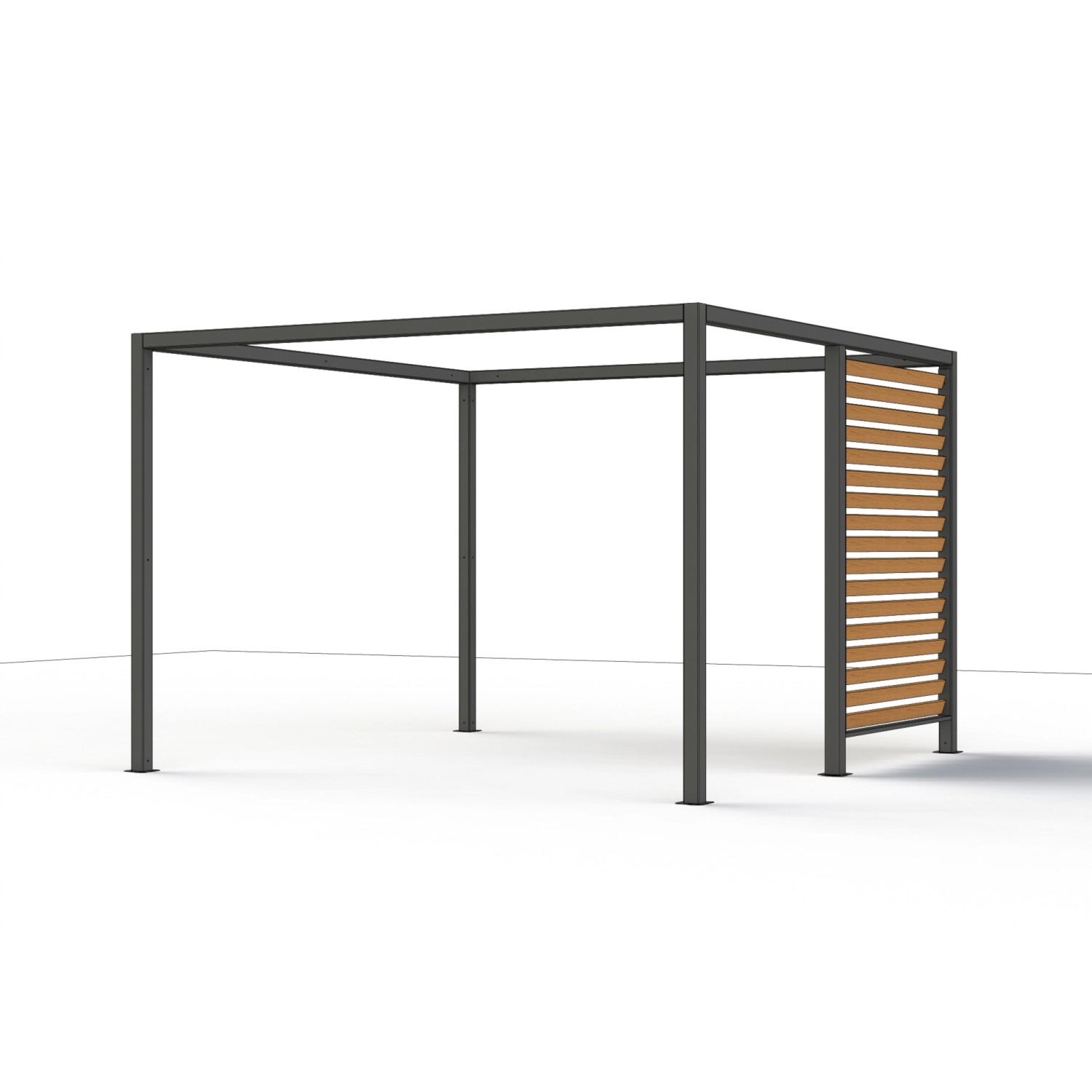 Siena Garden Pergola mit Sichtblende Schattenmanufaktur, Holzoptik, 150x210 cm.