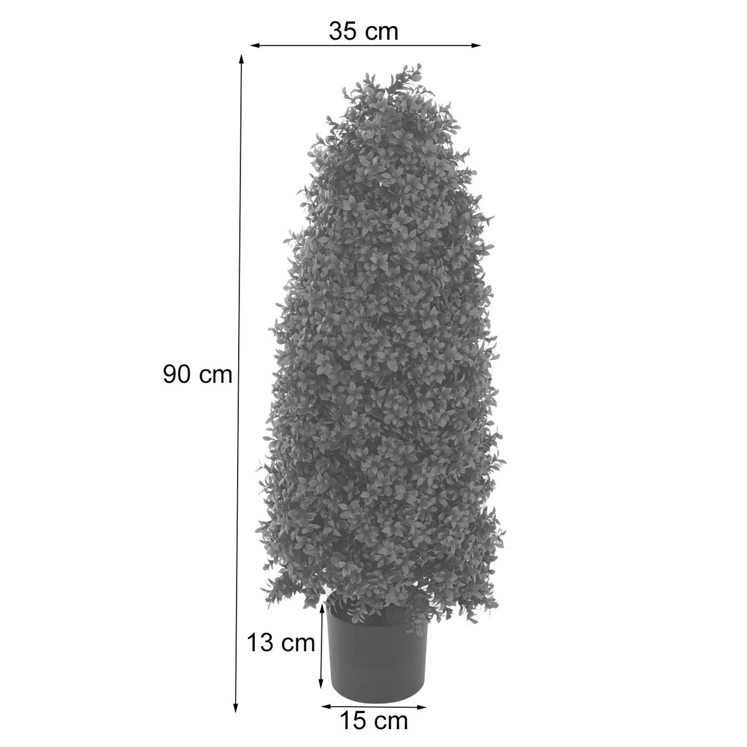MCW Künstlicher Buchsbaum Q89 Naturgetreu Outdoor 90x35x35cm kaufen bei OBI