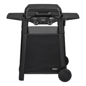 Enders eUrban 2 Elektrogrill mit Trolley: Kompakter Grill mit zwei Reglern und Ablageflächen.