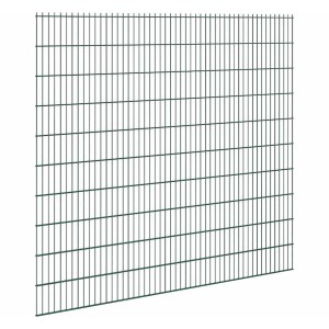 Grüne Doppelstabmatte 8/6/8, 203x251 cm, für Gartenzaun. Robuste Zaunmatte.